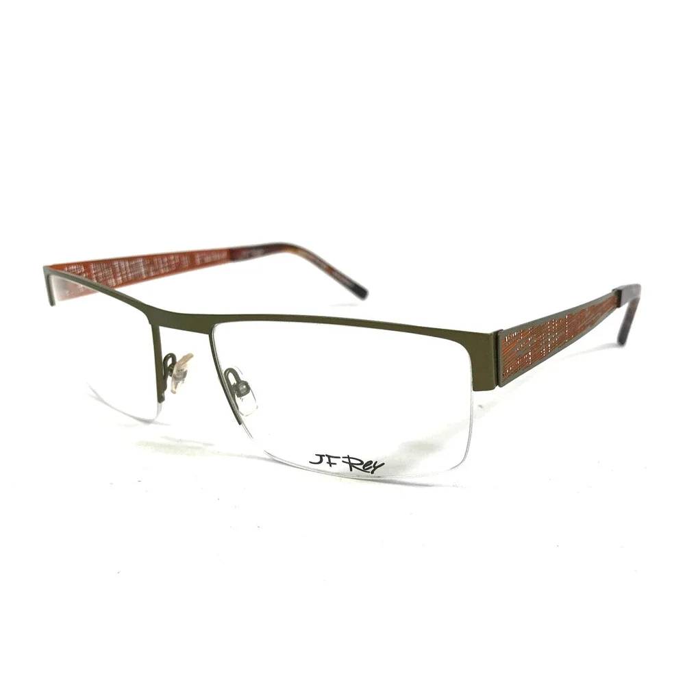 J.F. Rey Eyeglasses Frames JF2589 4560 Khaki Orange Olive Green 58-19-145